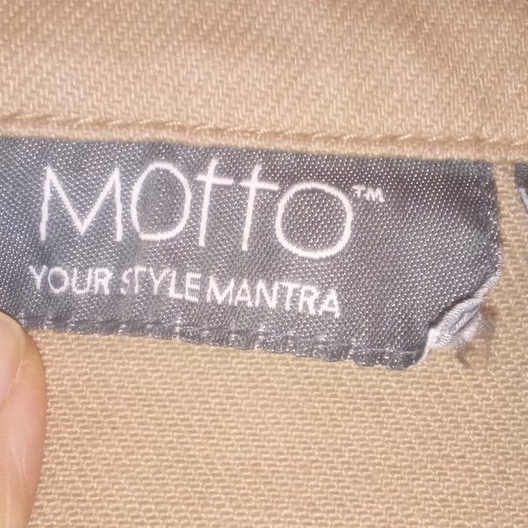 Motto Beige Denim Jacket - Picture 7 of 8